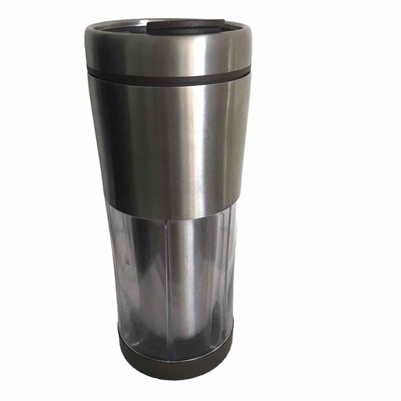2010 STARBUCKS VIA Ready Brew Coffee 10 oz Stainless Steel Travel Mug Tumbler - Picture 3 of 9